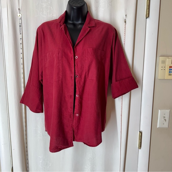 Vintage Cassidy Women's Linen Blend Button Down - Picture 1 of 10